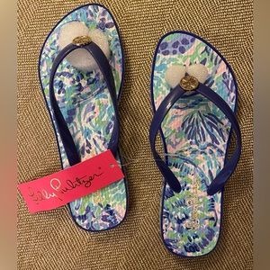 Lilly Pulitzer Flip Flops New with Tags 5/6